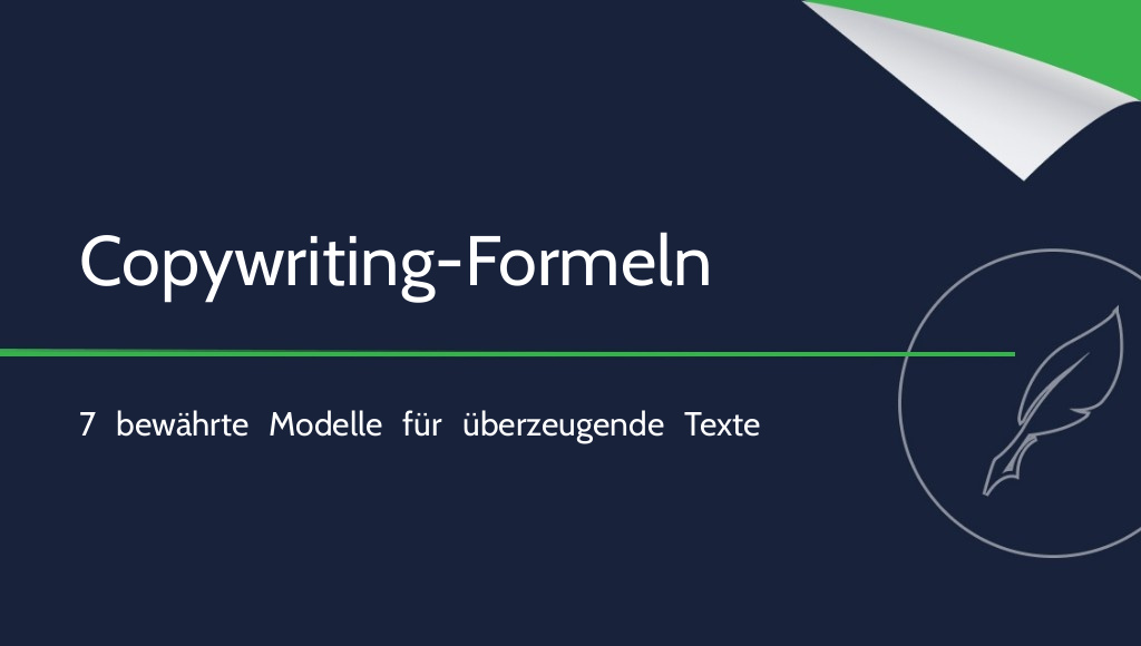 Copywriting-Formeln: 7 bewährte Strukturen für überzeugende Texte